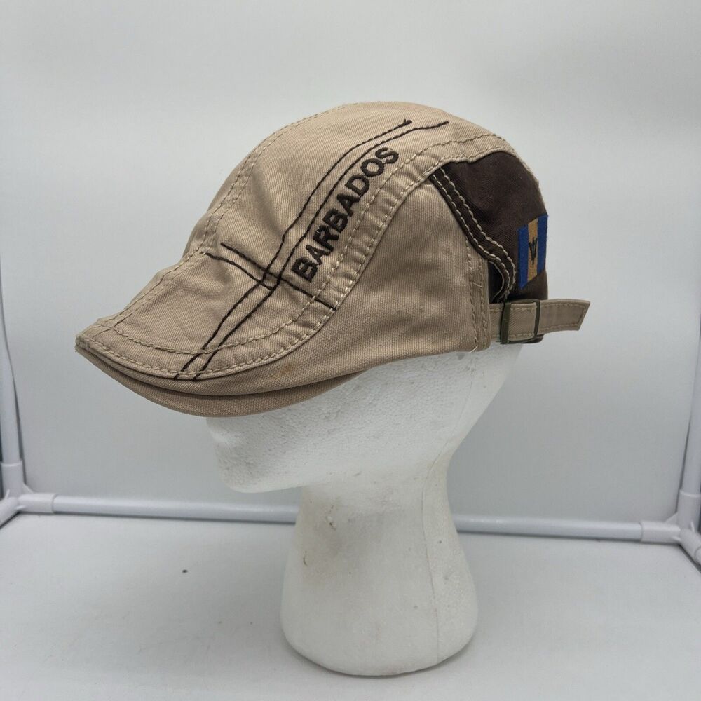 Barbados Gatsby Hat Cap Mens Adjustable Khaki/Brown